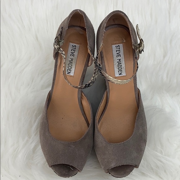 Steve Madden Ruthi python platform wedge sandal - Picture 3 of 8